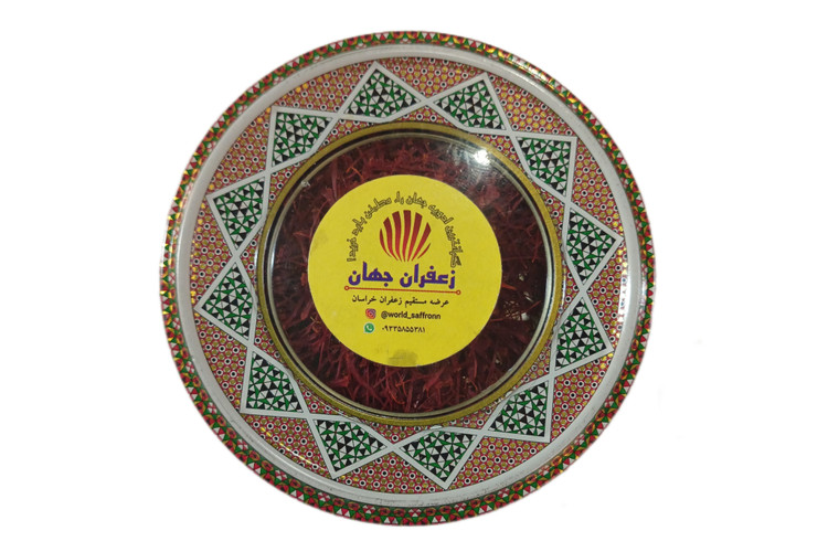 بستهبندی زعفران نگین سنتی در قوطی خاتم